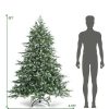 Pine * | Costway 6Ft Artificial Christmas Spruce Hinged Tree W/ 892 Mixed Pe & Pvc Tips