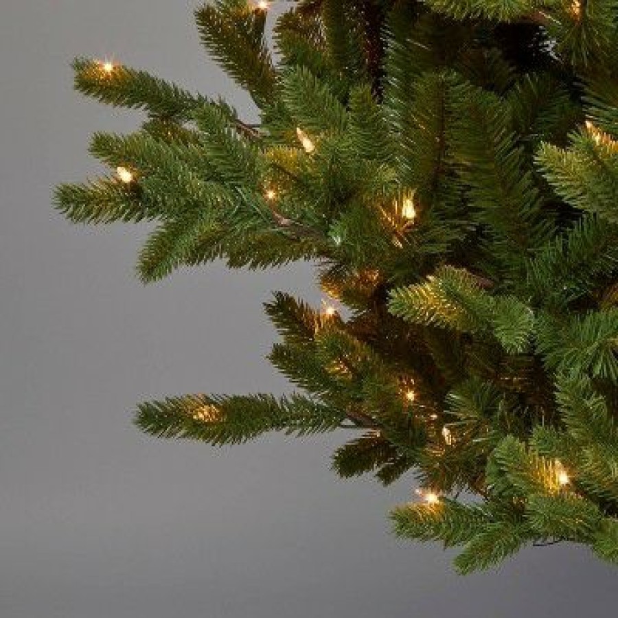 Balsam Fir * | 7' Pre-Lit Teardrop Profile Full Balsam Fir Artificial Christmas Tree Clear Lights With Autoconnect Wondershop