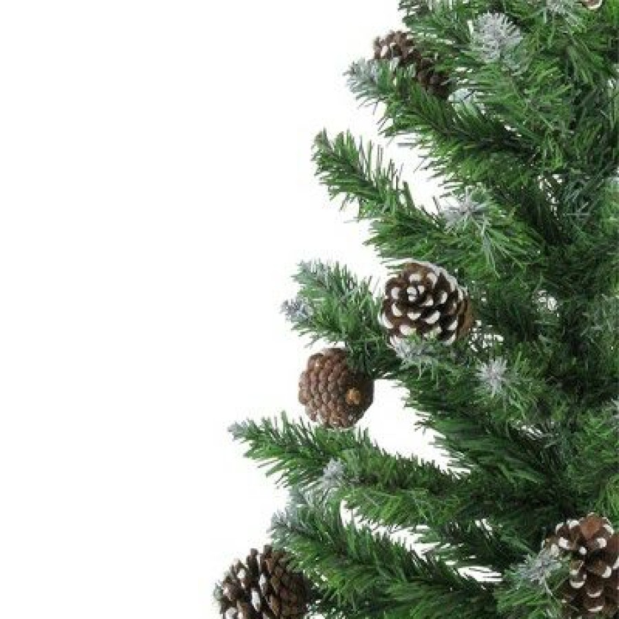 Pine * | Northlight 24 Frosted Norway Pine With Pine Cones Medium Artificial Christmas Tree Unlit