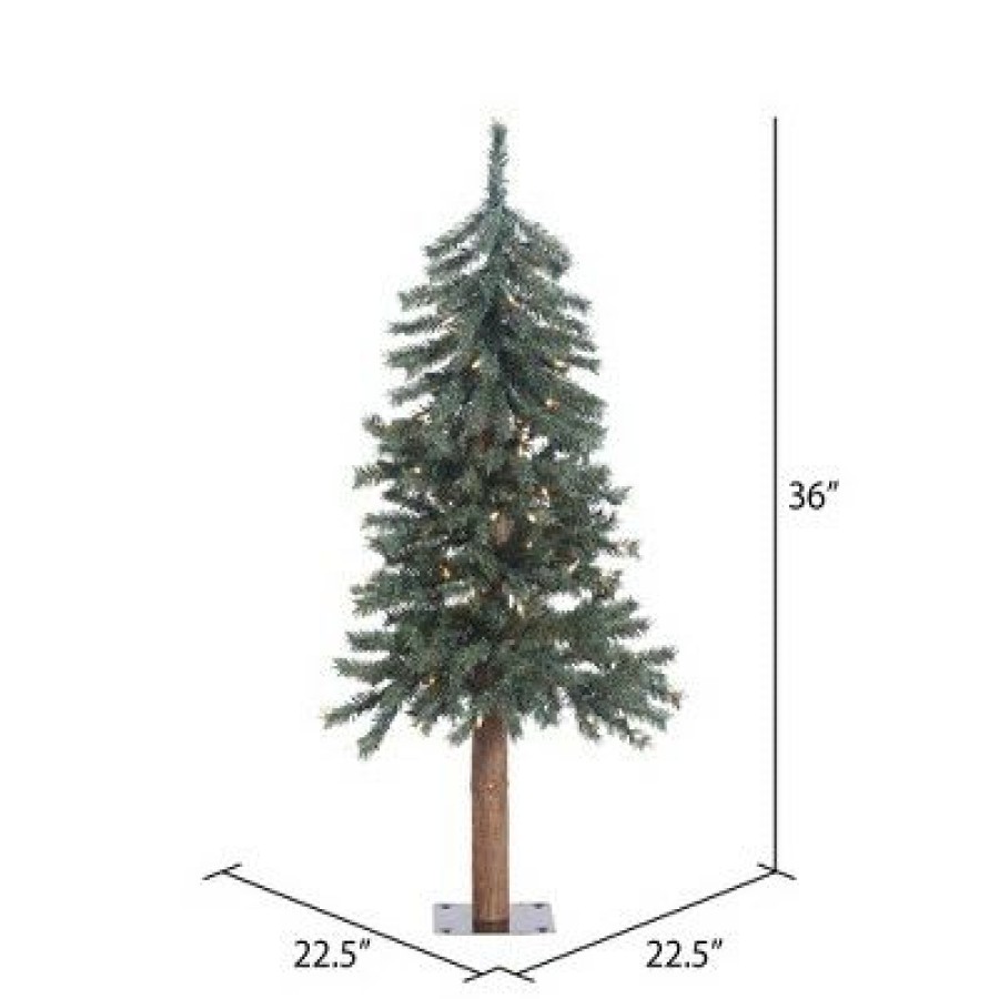 Unidentified Plant Variety * | Vickerman Natural Bark Alpine Artificial Christmas Tree