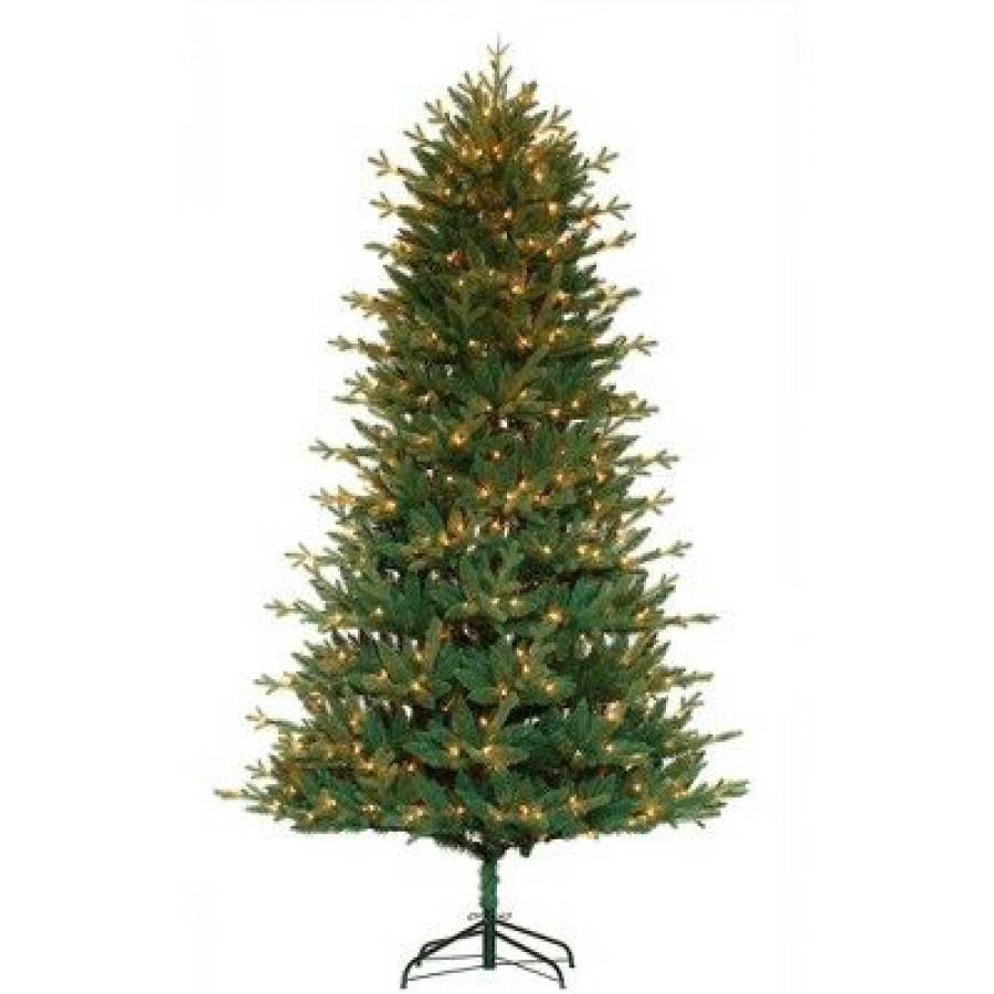 Spruce * | Haute Decor 7Ft Pre-Lit Spruce Full Artificial Christmas Tree Cardona Blue Haute Decor