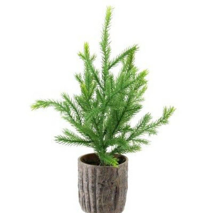 Pine * | Northlight 1 Unlit Artificial Christmas Tree Pine In Faux Wooden Pot