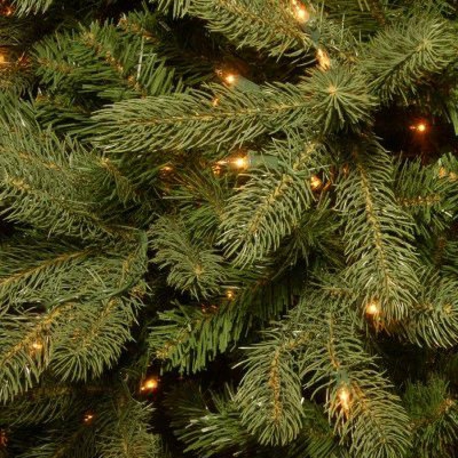 Fir Wood * | National Tree Company Pre-Lit 'Feel Real' Artificial Full Downswept Christmas Tree, Green, Douglas Fir, White Lights, Includes Stand, 6 Feet