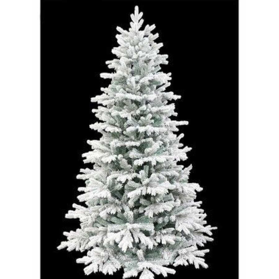 Spruce * | Holiday Stuff Company 7 Foot Prelit Snow Angel Blue Spruce Flocked Artificial Tree With 500 Led White Lights, 1006 Branch Tips And Metal Stand