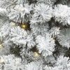 Pine * | 5' Pre-Lit Flocked Virginia Pine Potted Artificial Christmas Tree Clear Lights Wondershop