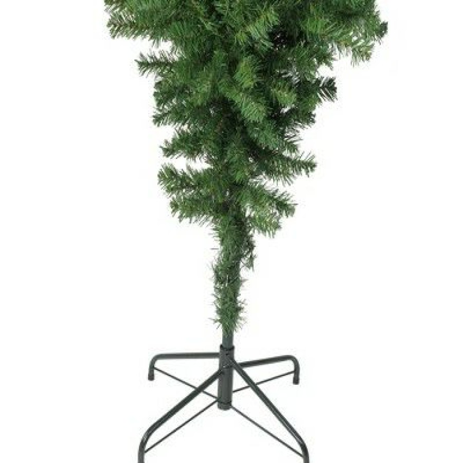 Spruce * | Northlight 5.5 X 36 Green Upside Down Spruce Medium Artificial Christmas Tree Unlit