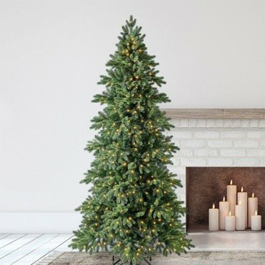 Spruce * | Evergreen Classics Pre-Lit Artificial Holiday Tree With Led Lights And Metal Stand