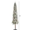 Pine * | 9Ft Nearly Natural Pre-Lit Flocked Slim Grand Alpine Artificial Christmas Tree Clear Lights