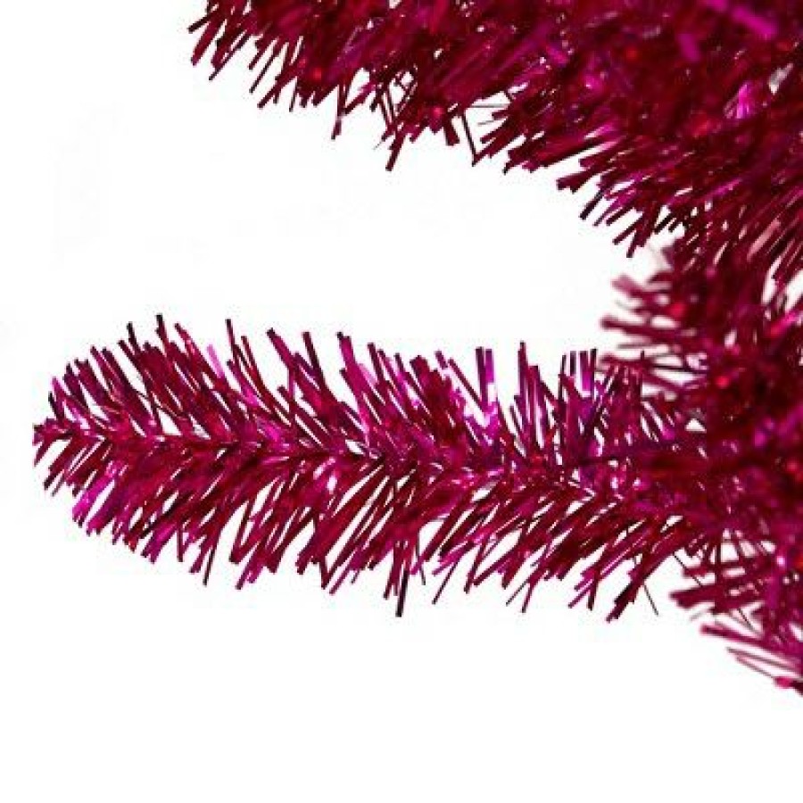 Pine * | Northlight 9 Unlit Artificial Christmas Tree Metallic Pink Tinsel