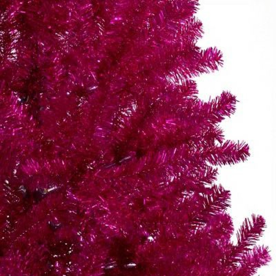 Pine * | Northlight 9 Unlit Artificial Christmas Tree Metallic Pink Tinsel