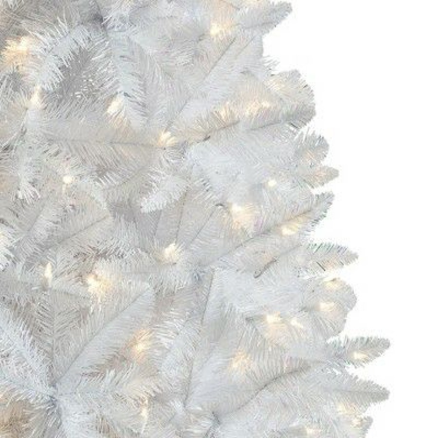 Unidentified Plant Variety * | Treetopia 2810451 7 Foot Tall Pre Lit Artificial Christmas Tree Decoration With 450 Hand Strung Led Lights And Matching Stand, Winter White