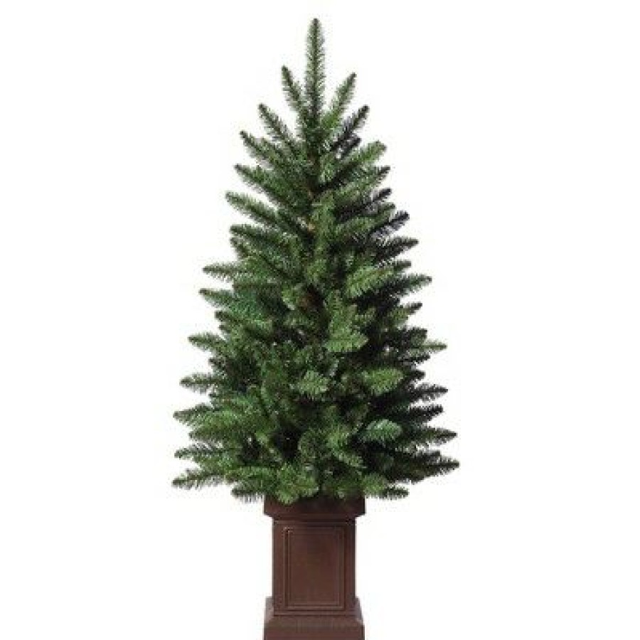 Fir Wood * | Haute Decor Haute Decor 3.5' Unlit Potted Berkeley Fir Artificial Christmas Tree