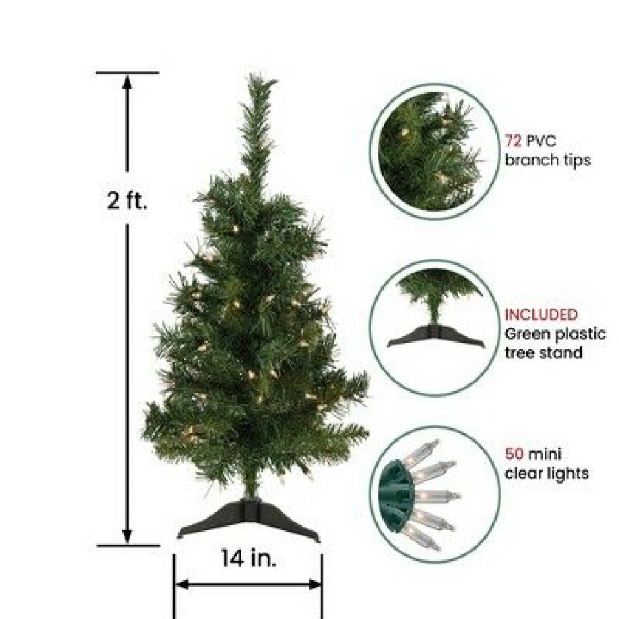 Pine * | Northlight 2 Pre-Lit Medium Aspen Pine Artificial Christmas Tree, Clear Lights