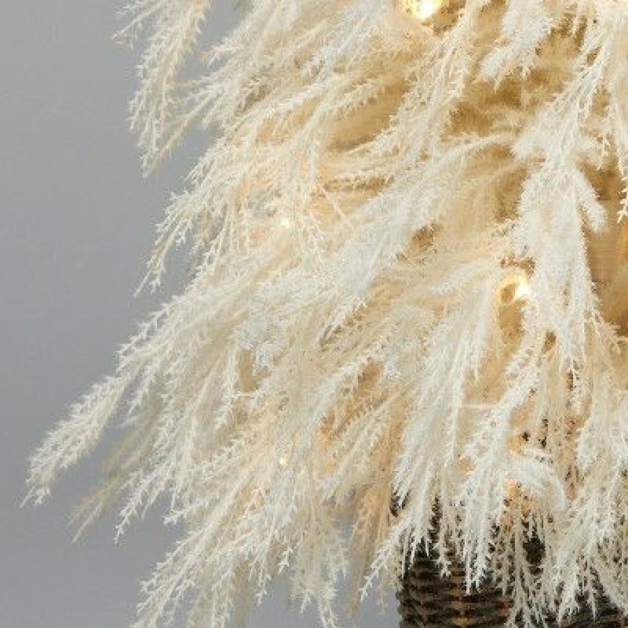 Unidentified Plant Variety * | 3' Pre-Lit Faux Pampas Grass Artificial Christmas Tree Clear Lights Wondershop