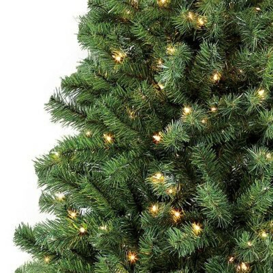 Fir Wood * | 9Ft Pre-Lit Artificial Christmas Tree Full Newcastle Fir Puleo