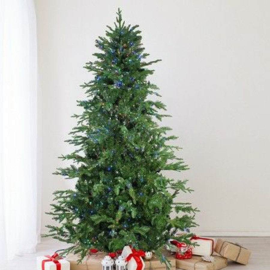 Spruce * | Northlight 7.5 Prelit Artificial Christmas Tree Full Led Ashland Sitka Spruce Multicolor Lights