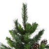 Pine * | Northlight 6.5 Full Snowy Delta Pine With Pine Cones Artificial Christmas Tree Unlit