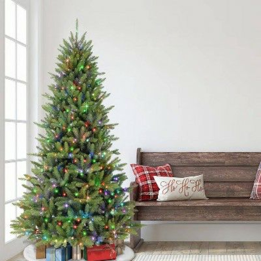 Douglas Fir * | 7.5Ft Puleo Pre-Lit Full Fraser Fir Artificial Christmas Tree Clear Lights