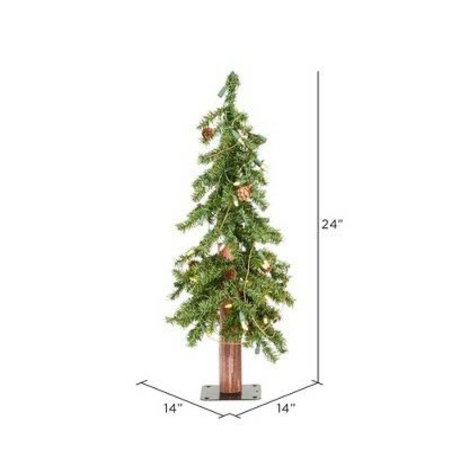 Unidentified Plant Variety * | Vickerman Artificial Alpine Tree With Pine Cones & Vine