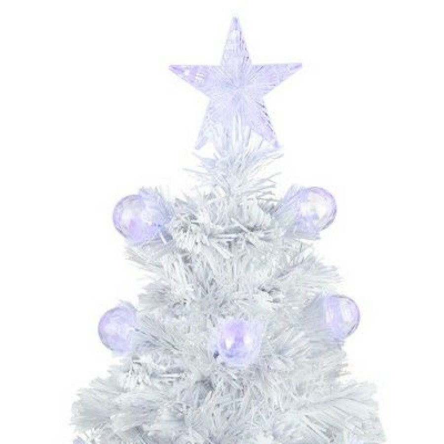 Pine * | Northlight 3 Prelit Artificial Christmas Tree White Iridescent Fiber Optic