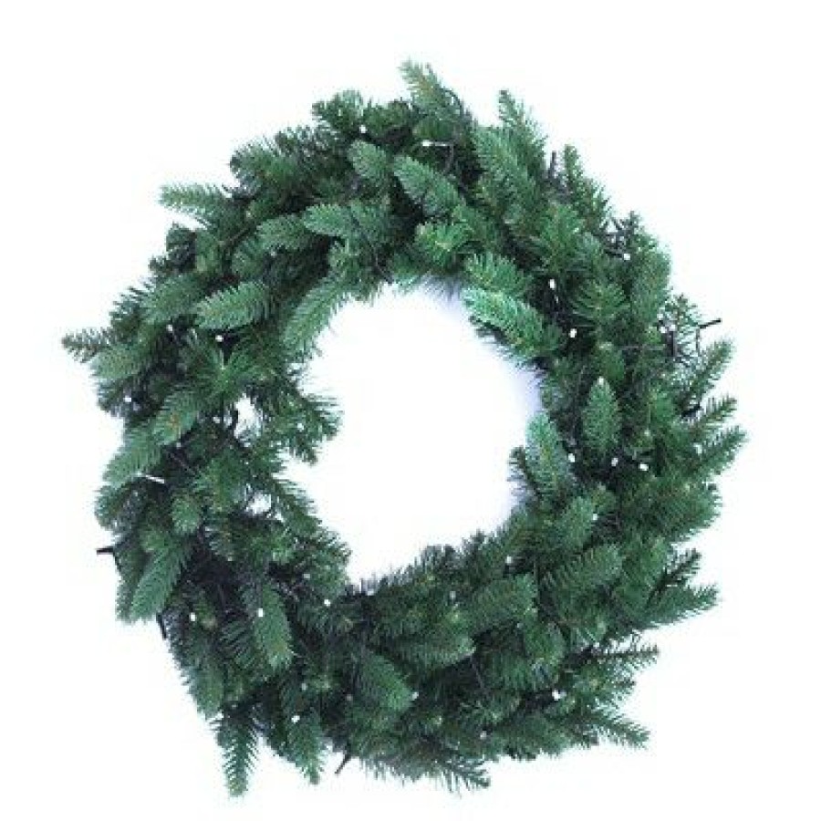 Unidentified Plant Variety * | Twinkly Pre Lit App Controlled 7.5 Foot Artificial Holiday Tree, 24 Inch Diameter Wreath, And 9 Foot Garland Strand With Rgb And White Light Options