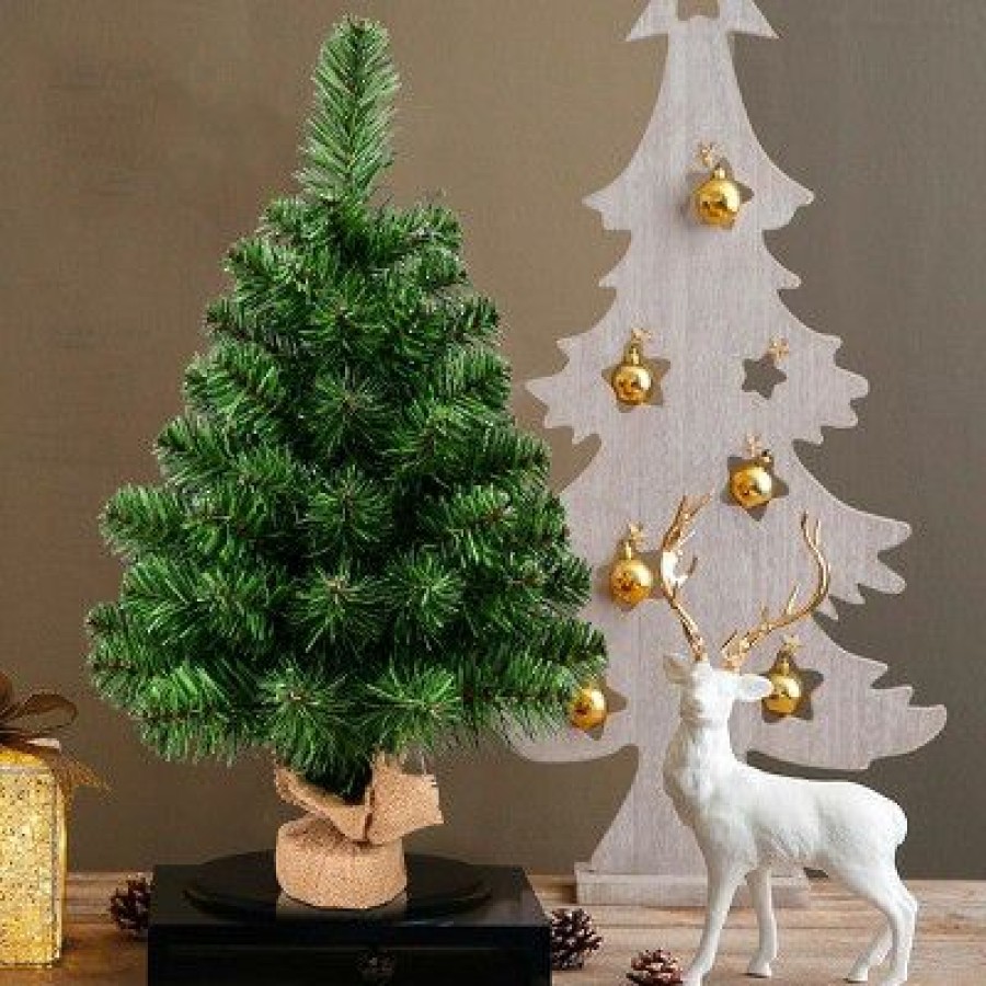 Pine * | Costway 2Ft Season Decoration Pvc Artificial Small Christmas Tree