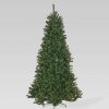 Fir Wood * | 7Ft Noble Fir Hinged Artificial Christmas Tree Clear Lights Christopher Knight Home