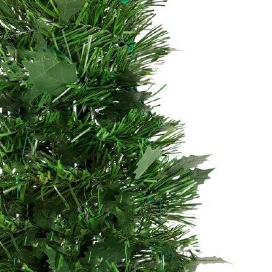 Pine * | Northlight 4 Green Tinsel Pop-Up Artificial Christmas Tree, Unlit