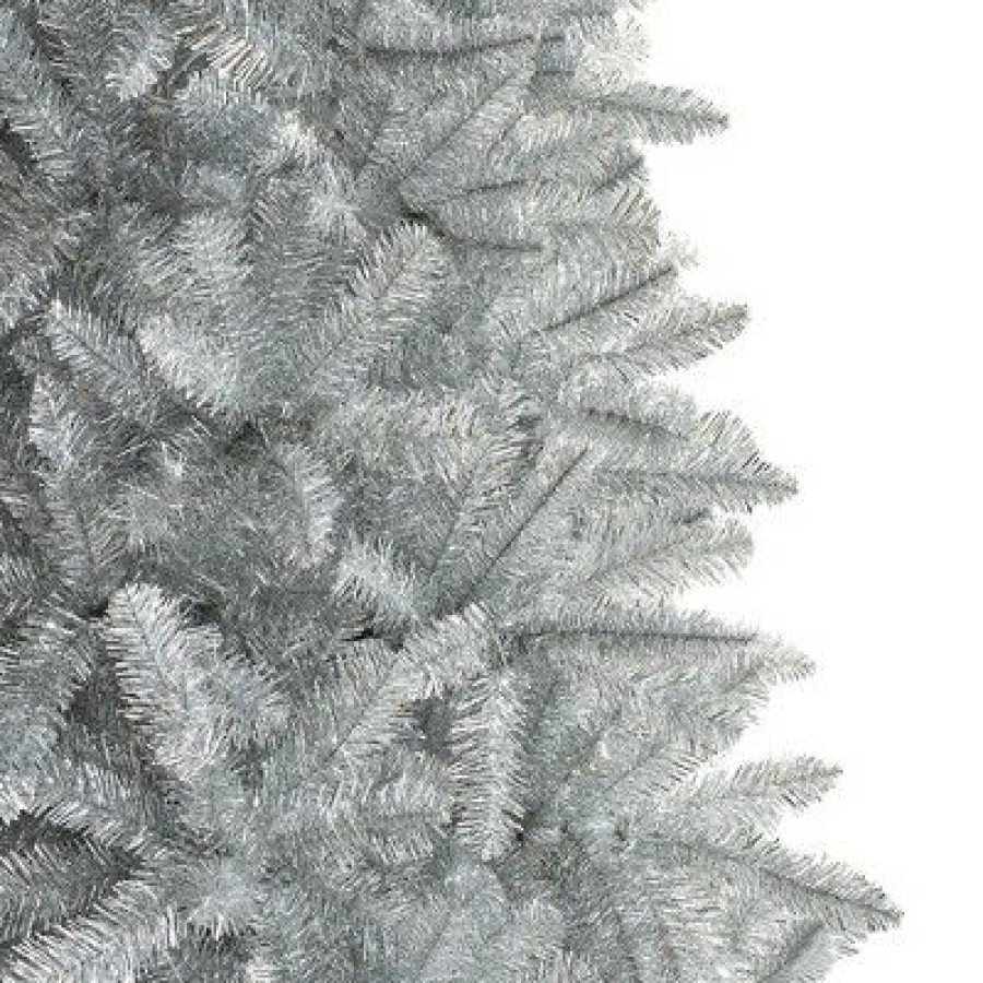 Unidentified Plant Variety * | Treetopia Luxe Pure Platinum 6 Ft Artificial Prelit Full Bodied Tinsel Christmas Tree Holiday Decoration, White Led Lights, Premium Stand & Foot Pedal