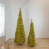 Pine * | Northlight 6 Gold Tinsel Pop-Up Artificial Christmas Tree, Unlit