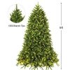 Pine * | Costway 6Ft Pre-Lit Pvc Christmas Fir Tree Hinged 8 Flash Modes W/ 650 Led Light