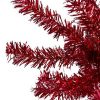 Pine * | Northlight 6 Metallic Red Tinsel Artificial Christmas Tree Unlit