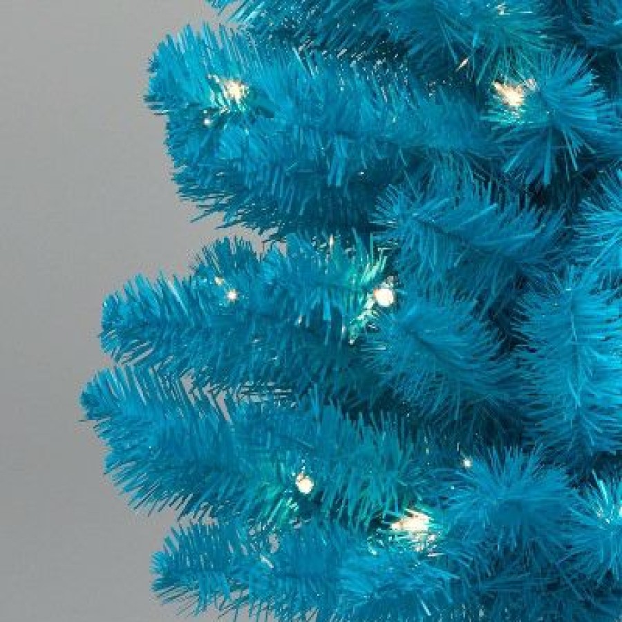 Alberta Spruce * | 3' Pre-Lit Teal Blue Alberta Spruce Artificial Christmas Tree Clear Lights Wondershop