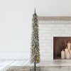 Pine * | Home Heritage Evergreen Classics Pre Lit Frosted Albert Pine Artificial Holiday Christmas Tree With Warm White Led Lights And Metal Stand