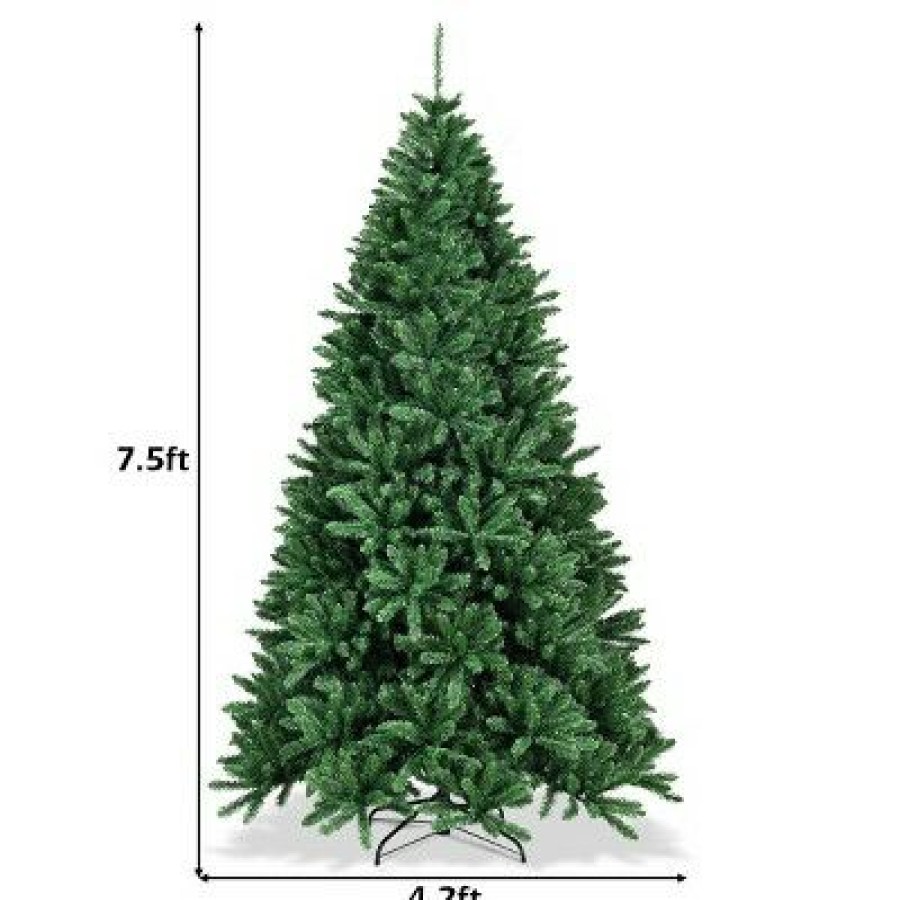 Pine * | Tangkula 7.5 Unlit Douglas Full Fir Tree 2254 Tips Hinged Artificial Christmas Tree