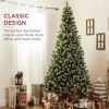 Pine * | Best Choice Products Pre-Lit Pre-Decorated Holiday Christmas Tree W/ Flocked Tips, Metal Base