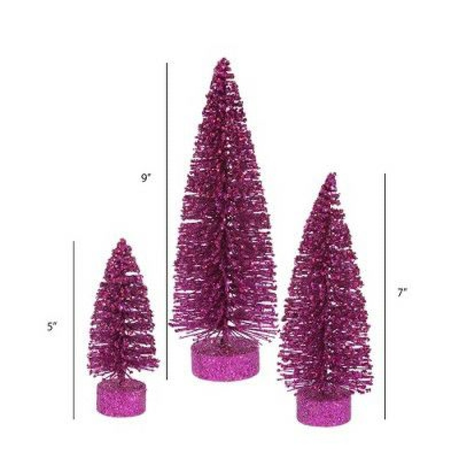 Unidentified Plant Variety * | Vickerman Glitter Tree Set Tabletop Artificial Christmas Tree