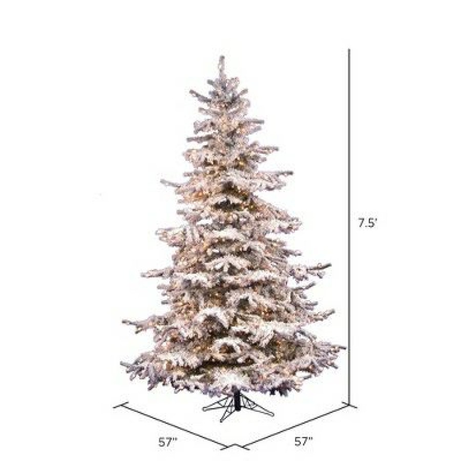 Unidentified Plant Variety * | Vickerman Flocked Sierra Fir Artificial Christmas Tree