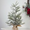 Pine * | Northlight 2 Unlit Artificial Christmas Tree Mediumpotted Iced Cedar Pine