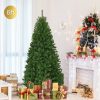 Pine * | Costway 6Ft Pre-Lit Artificial Christmas Tree Hinged 350 Led Lights