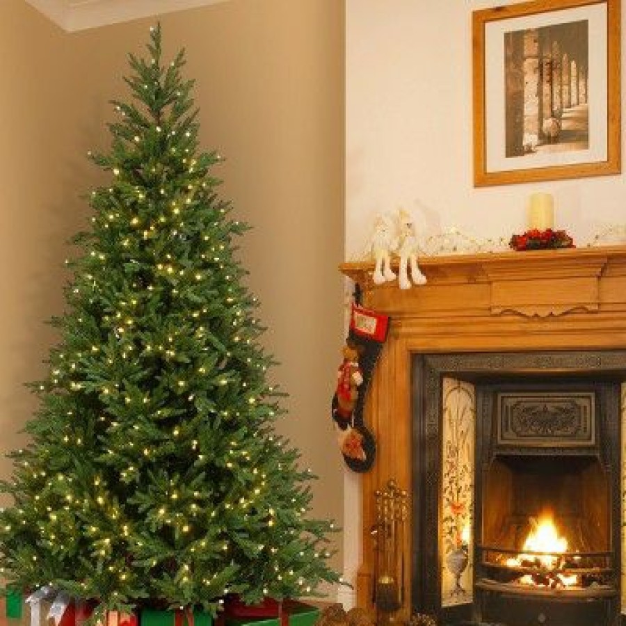 Spruce * | National Tree Company 7.5 Ft. Powerconnect(Tm) Huron Spruce Tree With Dual Color Led Lights