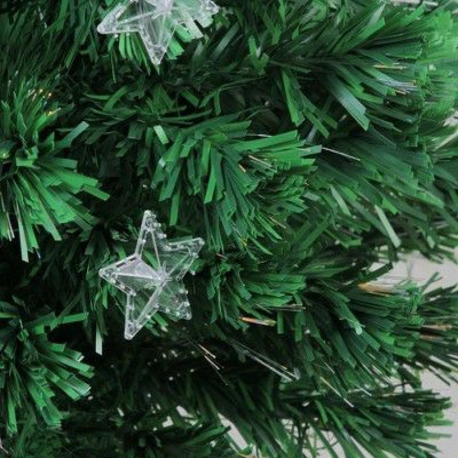 Pine * | Northlight 4 Prelit Artificial Christmas Tree Fiber Optic With Stars Multicolor Light