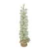 Pine * | Arett Sales 2 Unlit Artificial Christmas Tree Silent Luxury Frosted Green Pine With Burlap Base