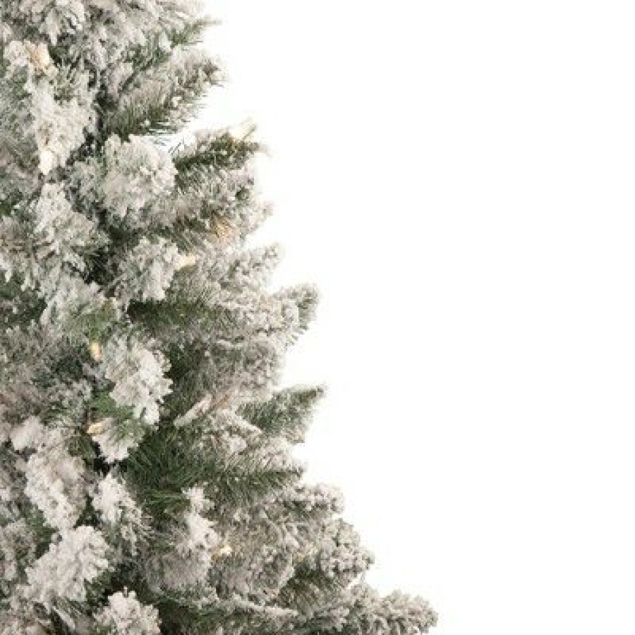 Pine * | Northlight 4 Pre-Lit Flocked Pine Slim Artificial Christmas Tree, Clear Lights