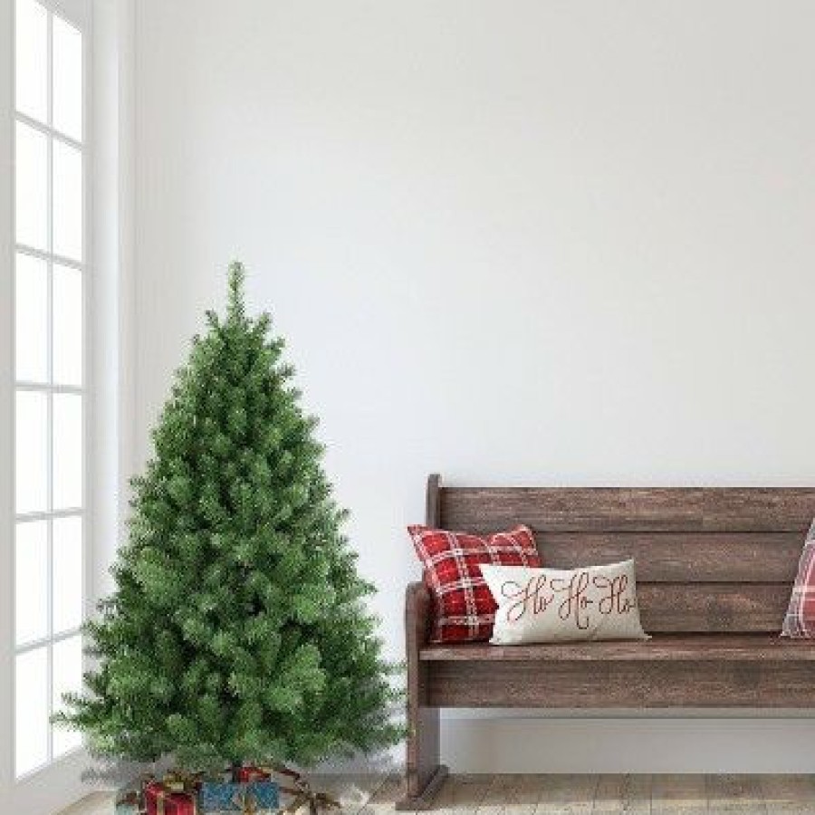 Spruce * | 4.5Ft Puleo Unlit Vermont Spruce Artificial Christmas Tree