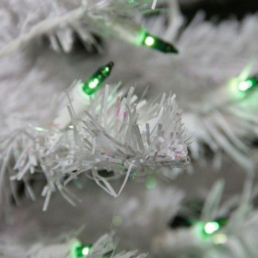 Pine * | Northlight 4 Prelit Artificial Christmas Tree White Iridescent Pine Green Lights