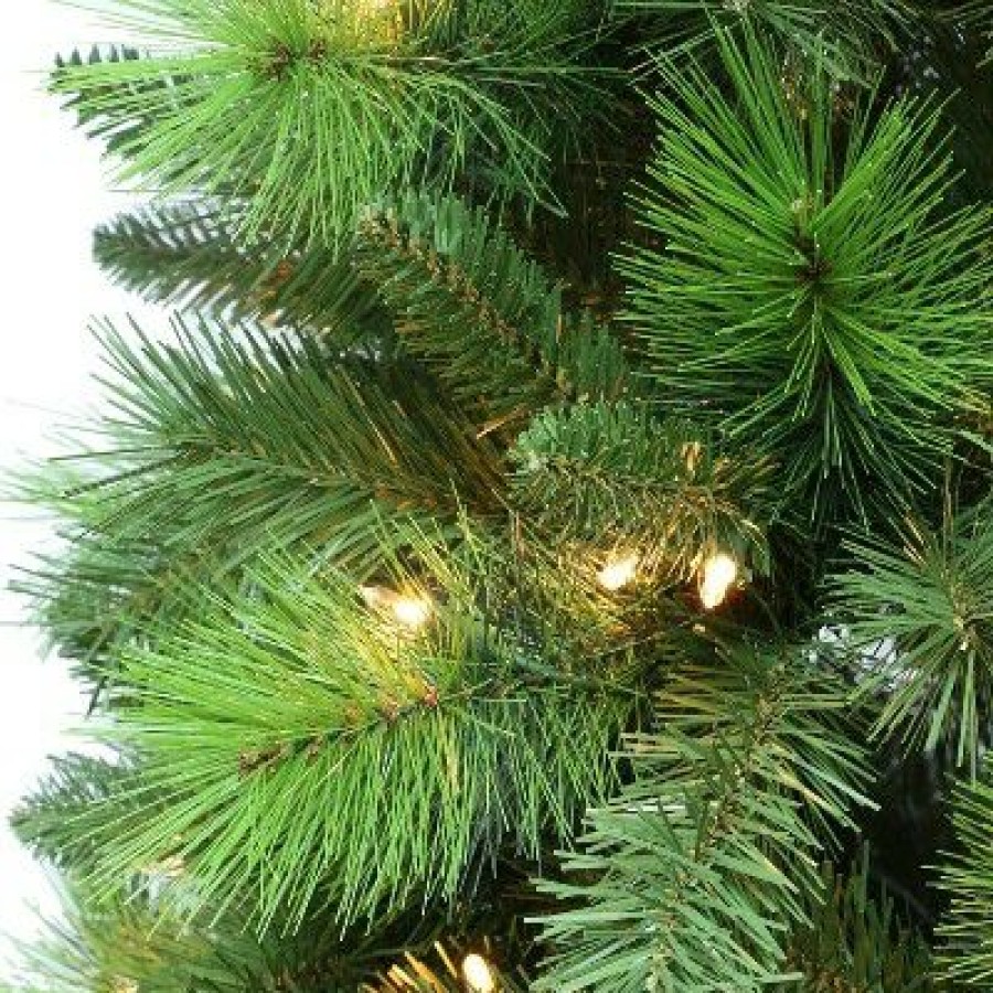 Pine * | 7.5Ft Puleo Pre-Lit Led Slim Adirondack Pine Artificial Christmas Tree Multicolor Lights