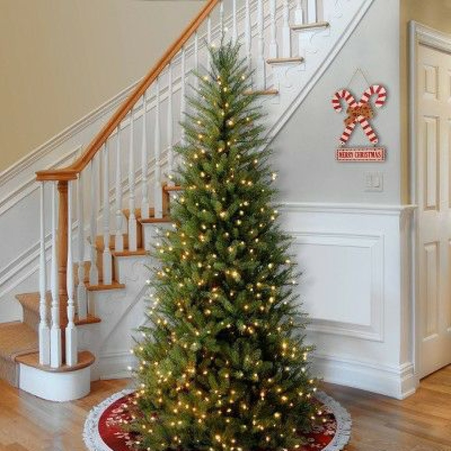 Fir Wood * | 7.5Ft Pre-Lit Dunhill Fir Hinged Artificial Christmas Tree Clear Lights National Tree Company