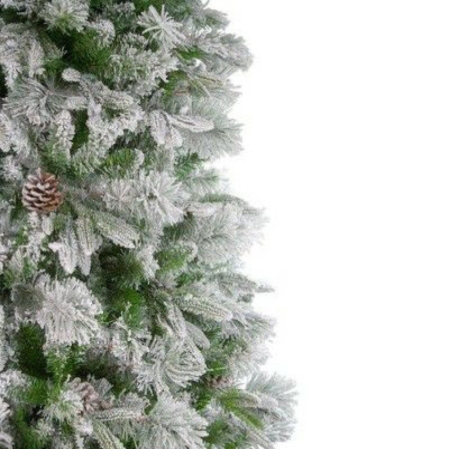 Pine * | Northlight 6.5 Flocked Rosemary Emerald Angel Pine Artificial Christmas Tree Unlit