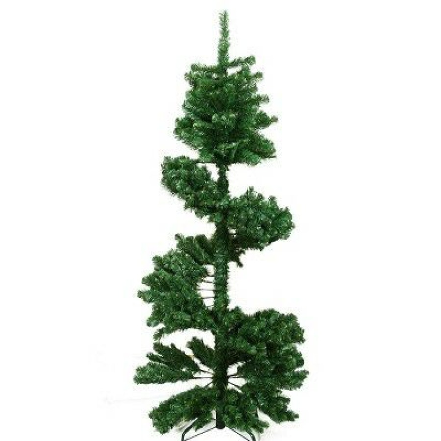 Pine * | Vickerman 5.5 Unlit Artificial Christmas Tree Slim Spiral Pine